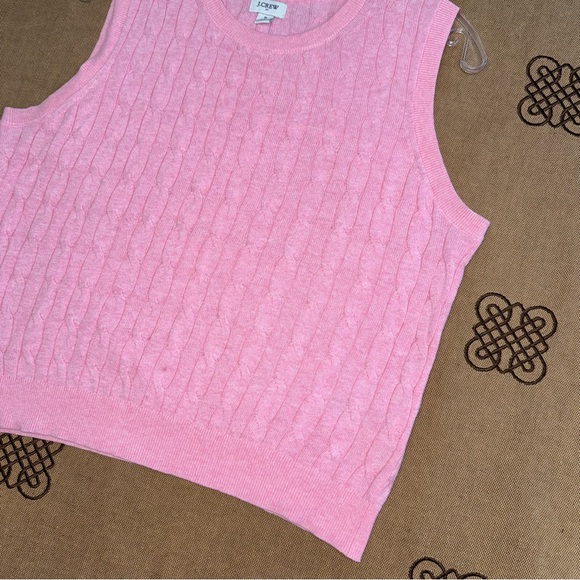 J.Crew Pink Cable Knit Crew Neck Vest Sweater Size S
In Excellent Condition - Picture 3 of 11